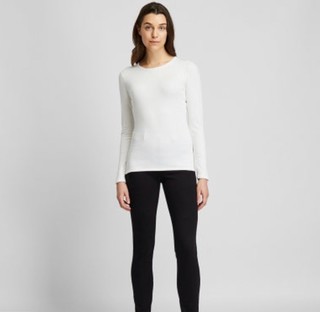 UNIQLO 优衣库 HEATTECH 女士温暖内衣418334 乳白色 S