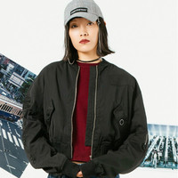 JASONWOOD 女士背后开链短款夹克