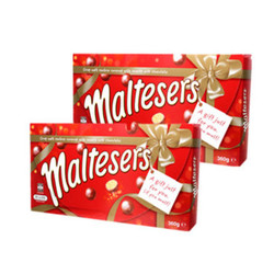 maltesers 麦丽素 麦芽脆心牛奶夹心糖果巧克力豆 360g 2盒装