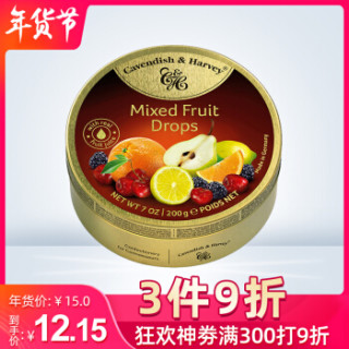 德国进口嘉云糖混合水果糖 嘉云斯硬糖婚庆喜糖铁盒糖果 酸柠檬味200g