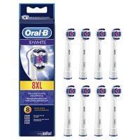 中亚Prime会员：Oral-B 欧乐B 3D White 美白型刷头 8支装