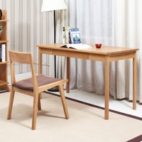 维莎 w0202 日式实木书桌 （0.9m 单抽屉）