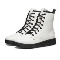 SKECHERS 斯凯奇 女士圆头系带高帮马丁靴44821-WHT 白色35