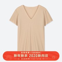 UNIQLO 优衣库 414061 男装 AIRism无缝V领T恤(短袖)