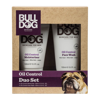 银联专享：Bulldog 斗牛犬 男士控油两件套装 （乳液100ml+洁面乳150ml）