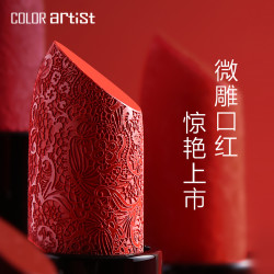 COLOR ARTIST雕花口红女学生款豆沙色正红烂番茄哑光平价小众品牌 *2件