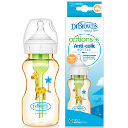 布朗博士(DrBrown’s)奶瓶 PPS容量270ml(自带6-9个月奶嘴)长颈鹿 *3件