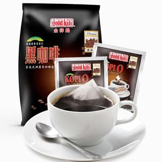 新加坡进口 金祥麟 gold kili 二合一袋泡式研磨黑咖啡粉 速溶咖啡17g*20包 *4件