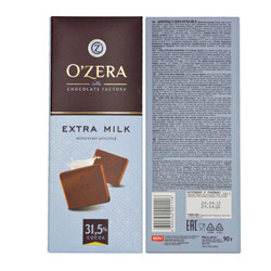 俄罗斯进口 KDV 奥泽拉牛奶巧克力可可脂 90g *14件
