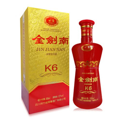 剑南春 金剑南K6（新版） 52度 单瓶装白酒 500ml*4 +4瓶品鉴 *4件