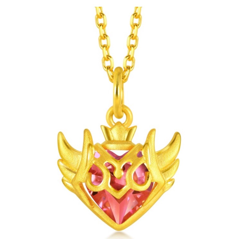 周生生王者荣耀联名款91041p足金荣耀水晶吊坠