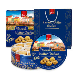 丹麦进口 bisca 蓝罐曲奇饼干 安徒生致敬版礼盒装 908g