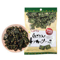 日本进口 摩西摩西香脆芝麻昆布14g 休闲芝麻脆海苔零食 *3件