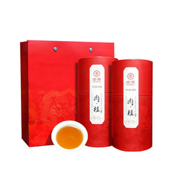 中粮中茶乌龙茶叶肉桂武夷岩茶礼盒装 红色两罐装360g送手提袋