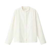 无印良品 MUJI 女式 新疆棉法兰绒 立领衬衫