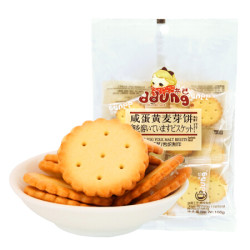冬己 ddung 网红早餐饼干零食 咸蛋黄麦芽小饼干 106g/袋 *2件