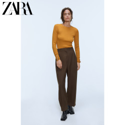 ZARA 06254116305 女款排扣袖子纹理针织衫