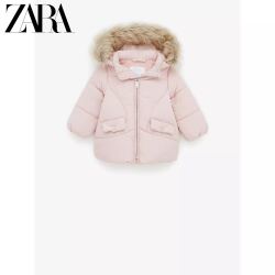 ZARA 新款 女婴幼童 冬装保暖棉服夹克外套 05644554620