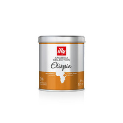 意利（illy）意大利原装进口意式浓缩单品经典烘焙 咖啡粉 125g/罐 埃塞俄比亚 *3件