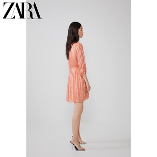 ZARA 05107307623 波点拼接连衣裙