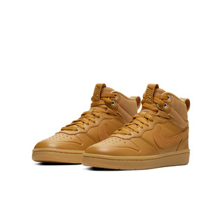 NIKE 耐克 Court Borough Mid 2 Boot (GS) 大童休闲运动鞋 BQ5440-700 麦黄 38