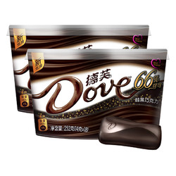 Dove/德芙66%醇黑巧克力252g*2碗装休闲零食甜蜜糖巧送女友礼盒装 *7件