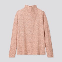 UNIQLO 优衣库 418239 女装 柔软针织摇粒绒高领T恤(长袖)