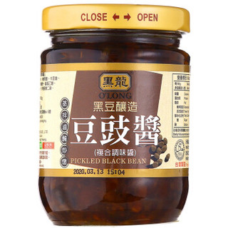 中国台湾 黑龍御饌O'LONG 黑豆酿造豆豉酱 180g/瓶 原荫豆豉 *2件