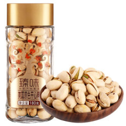臻味 休闲零食坚果炒货 每日坚果 罐装美国原色开心果180g *2件