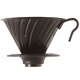 HARIO V60 金属 咖啡滤杯 1~4杯用 亚光黑 9.0×14.5×12.0ｃｍ VDM-02-MB