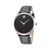 MOVADO 摩凡陀 Red Label 606114 男士 38mm Black Dial Leather 手表