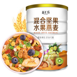 益汇坊 水果燕麦片 混合水果坚果 早餐冲饮谷物水果麦片1000g