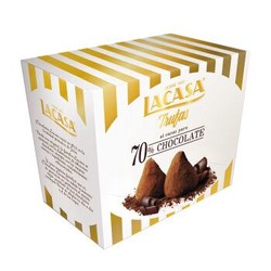 西班牙进口 乐卡莎（Lacasa）糖果零食 70%可可 松露形巧克力150g *4件