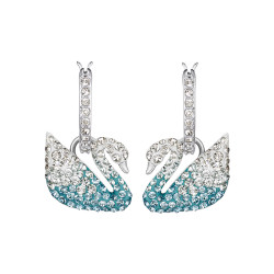 SWAROVSKI 施华洛世奇 5512577 渐变蓝天鹅耳环
