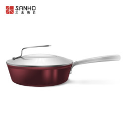 SANHO 三禾锅具 加高煎锅平底锅不粘锅 26cm