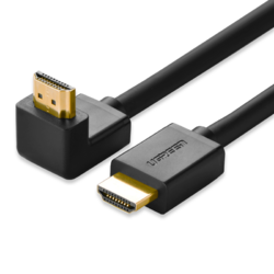 绿联 HDMI2.0音视频连接线 弯头直角 1米