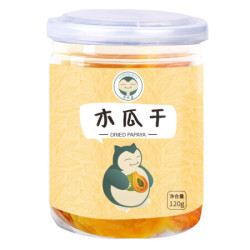 卡比兽 木瓜干罐装 酸甜果脯休闲食品零食水果干 120g *11件