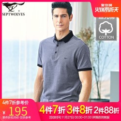 SEPTWOLVES 七匹狼 1D1830602801 男士短袖POLO衫