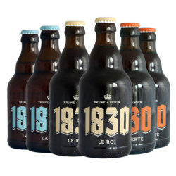 1830 棕色啤酒+三料啤酒+琥珀啤酒 精酿啤酒 组合装 330ml*6瓶 *3件