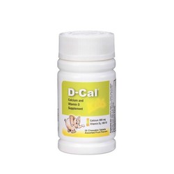 D-Cal 迪巧 儿童咀嚼钙片 30粒/瓶 *4件