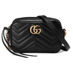 GUCCI 古驰 GG Marmont 系列 448065 DRW1T 绗缝双G字母迷你斜挎包