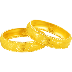 梦金园 黄金手镯 足金999 龙凤呈祥金镯子结婚嫁妆首饰 女款计价/单件 婚嫁金饰 黄金饰品首饰