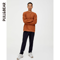 PULL&BEAR 新款男士卫衣绗缝设计运动衫套头衫 09596505