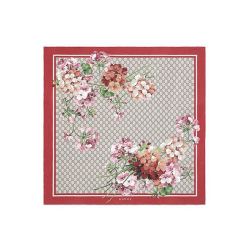 GUCCI 古驰 GG Blooms系列 女士多色印花桑蚕丝围巾