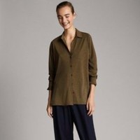 Massimo Dutti 06896775507 女款针织长袖衬衫