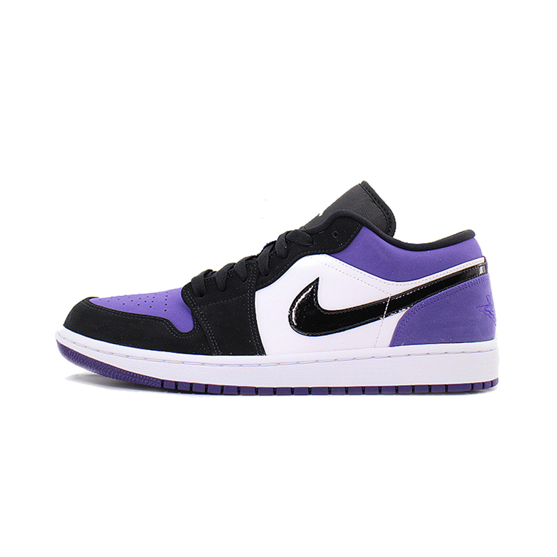 nike 耐克 air jordan系列 aj1 low黑紫脚趾 男子运动鞋 553558-125