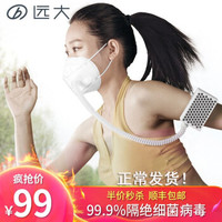 远大 移动空气净化器防PM2.5防细菌/病菌甲醛防花粉电动口罩FB2便携式空气净化器 肺保