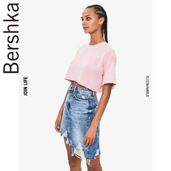 Bershka 巴适卡 07278443676 女士纯棉短袖T恤