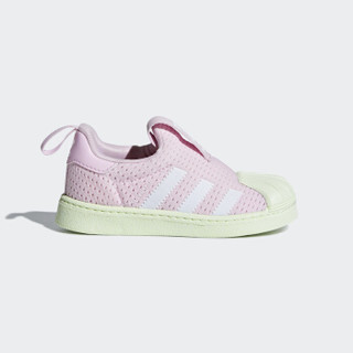 adidas Originals Superstar系列 女童三叶草经典休闲板鞋 AQ0204 粉色 25.5码