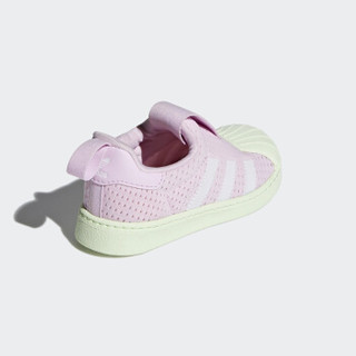 adidas Originals Superstar系列 女童三叶草经典休闲板鞋 AQ0204 粉色 25.5码